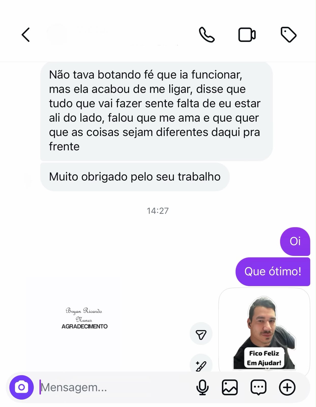 Depoimento de Cliente