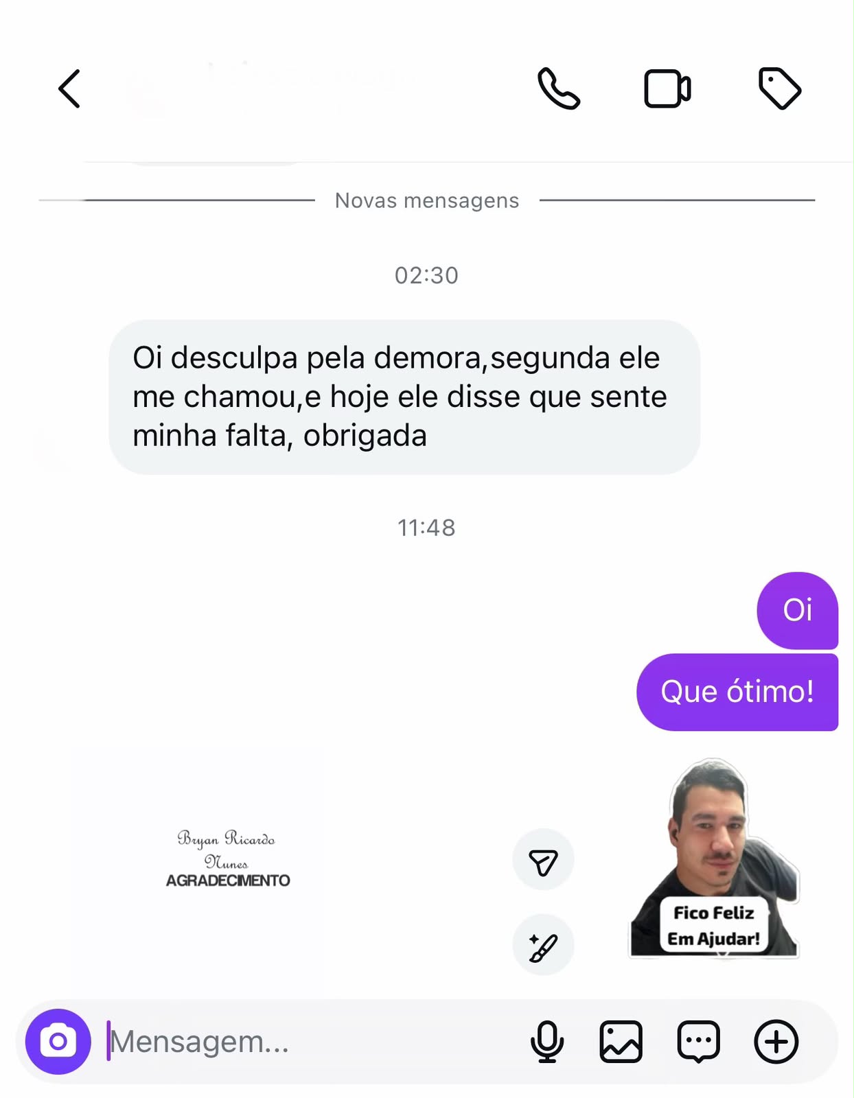 Depoimento de Cliente