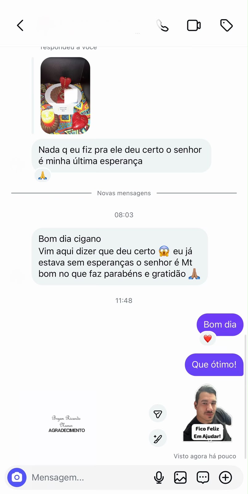 Depoimento de Cliente