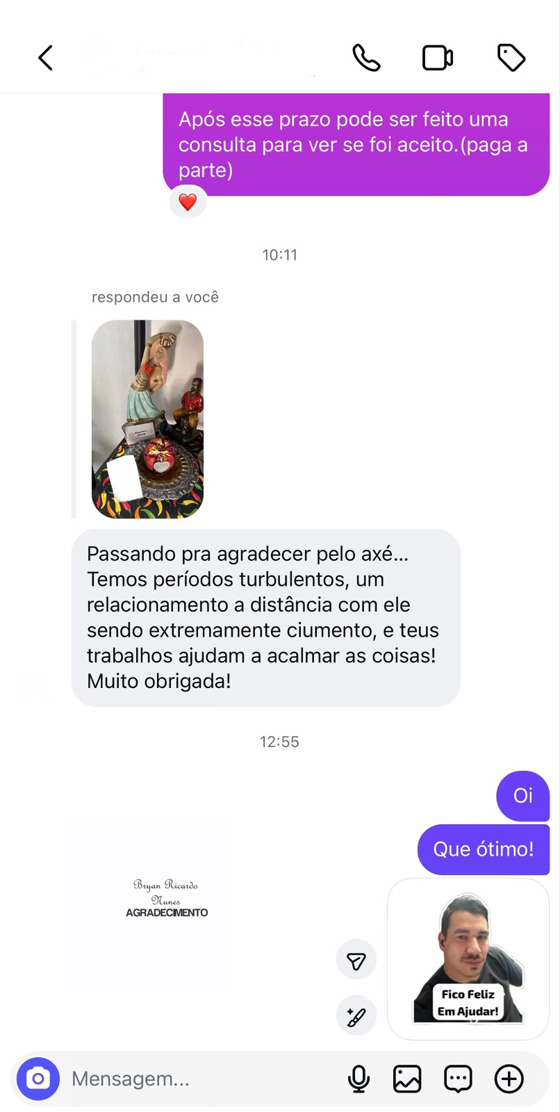 Depoimento de Cliente