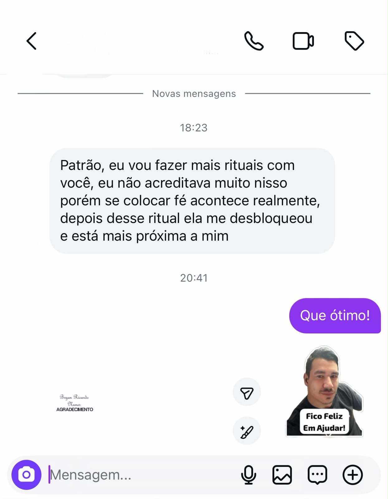 Depoimento de Cliente
