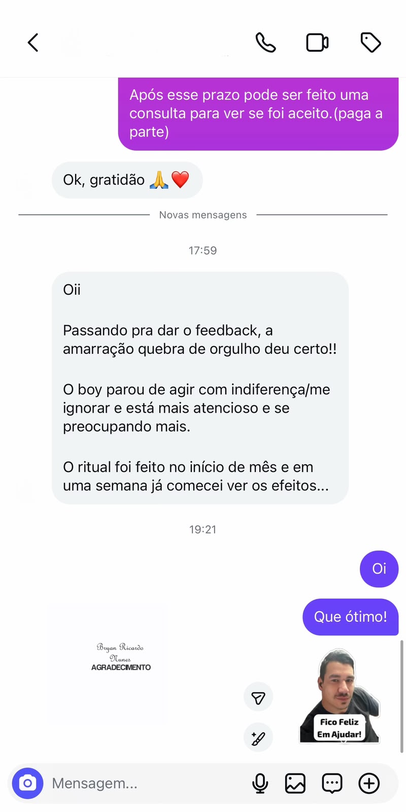 Depoimento de Cliente