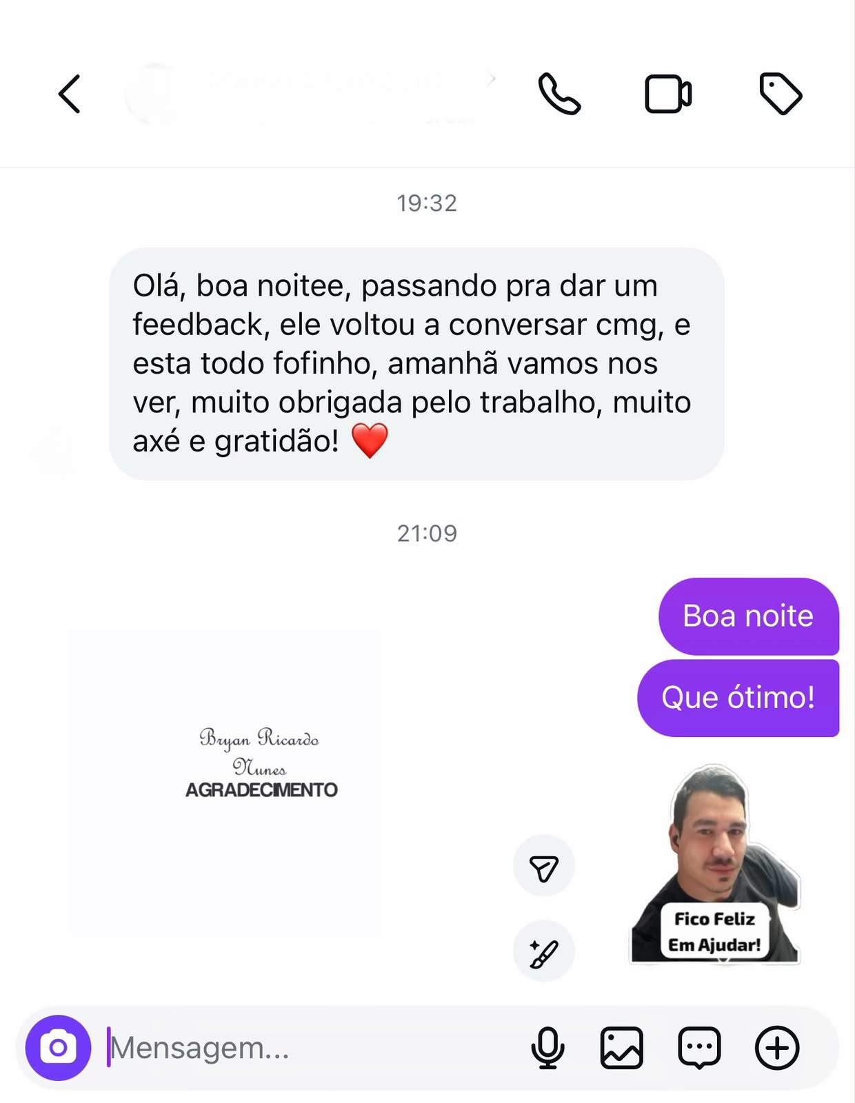 Depoimento de Cliente