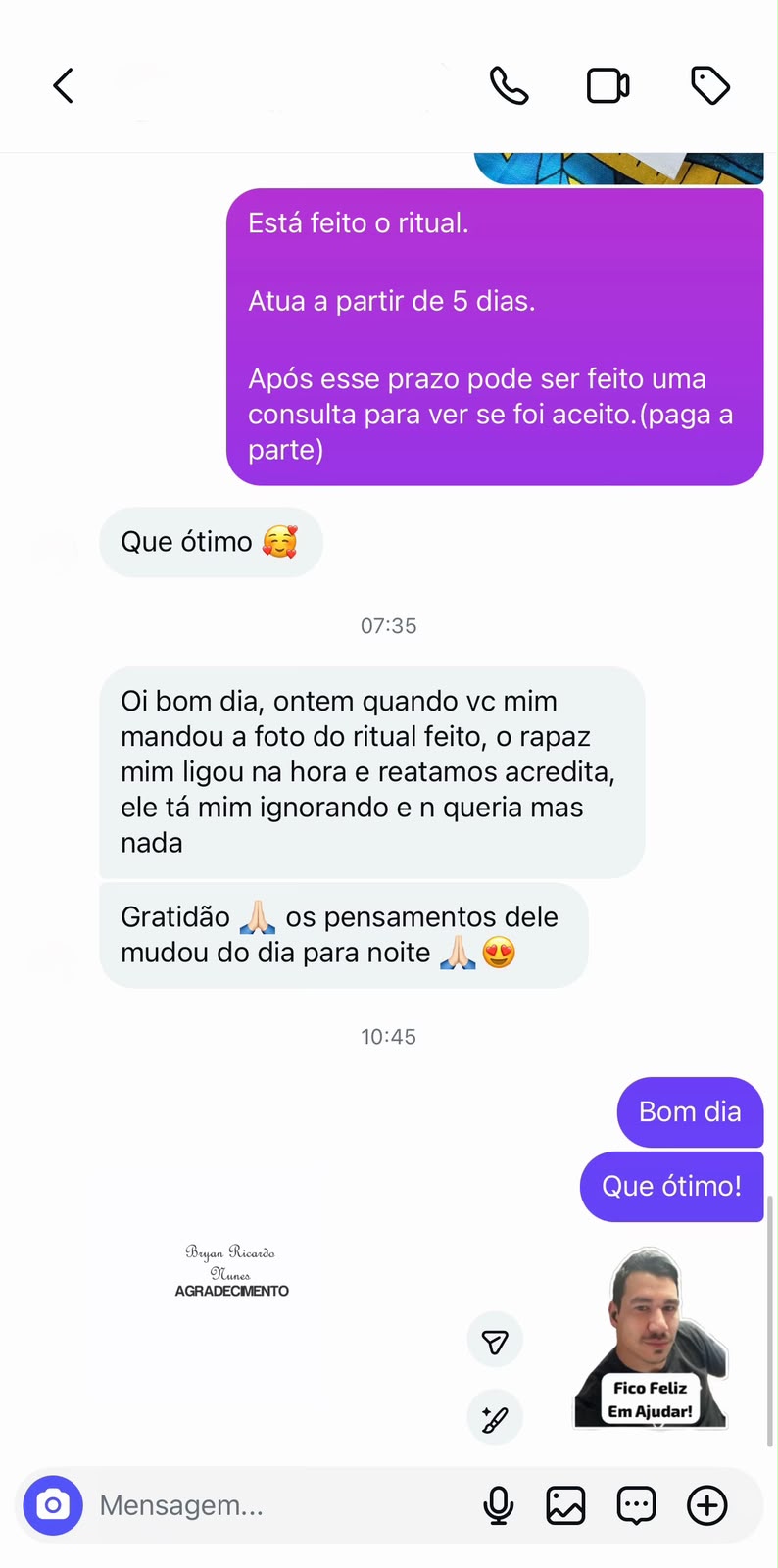 Depoimento de Cliente