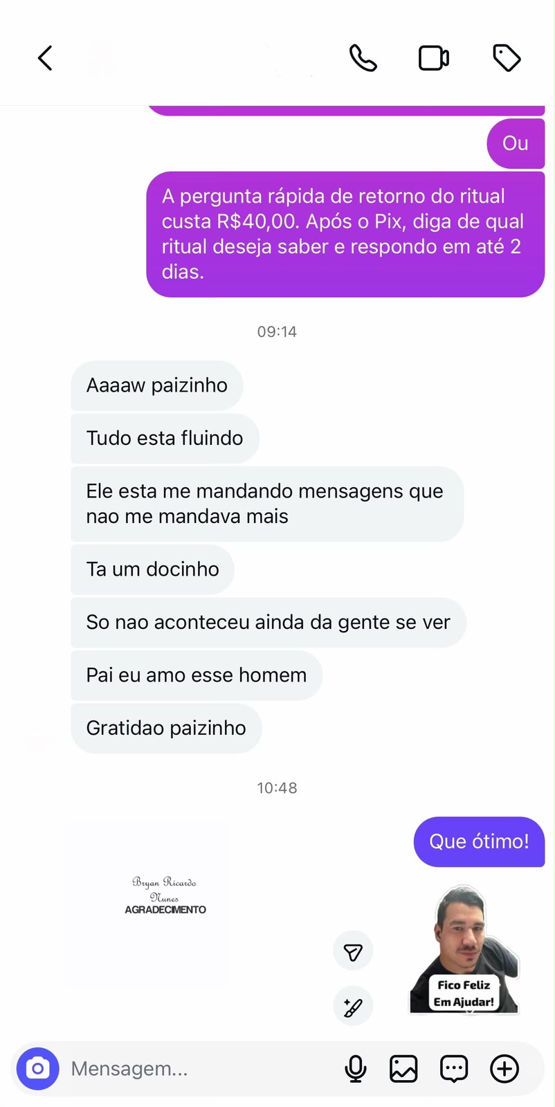 Depoimento de Cliente
