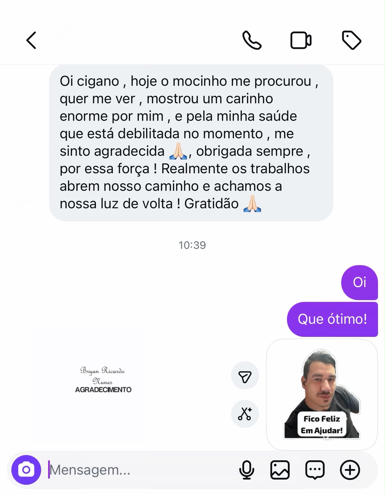 Depoimento de Cliente