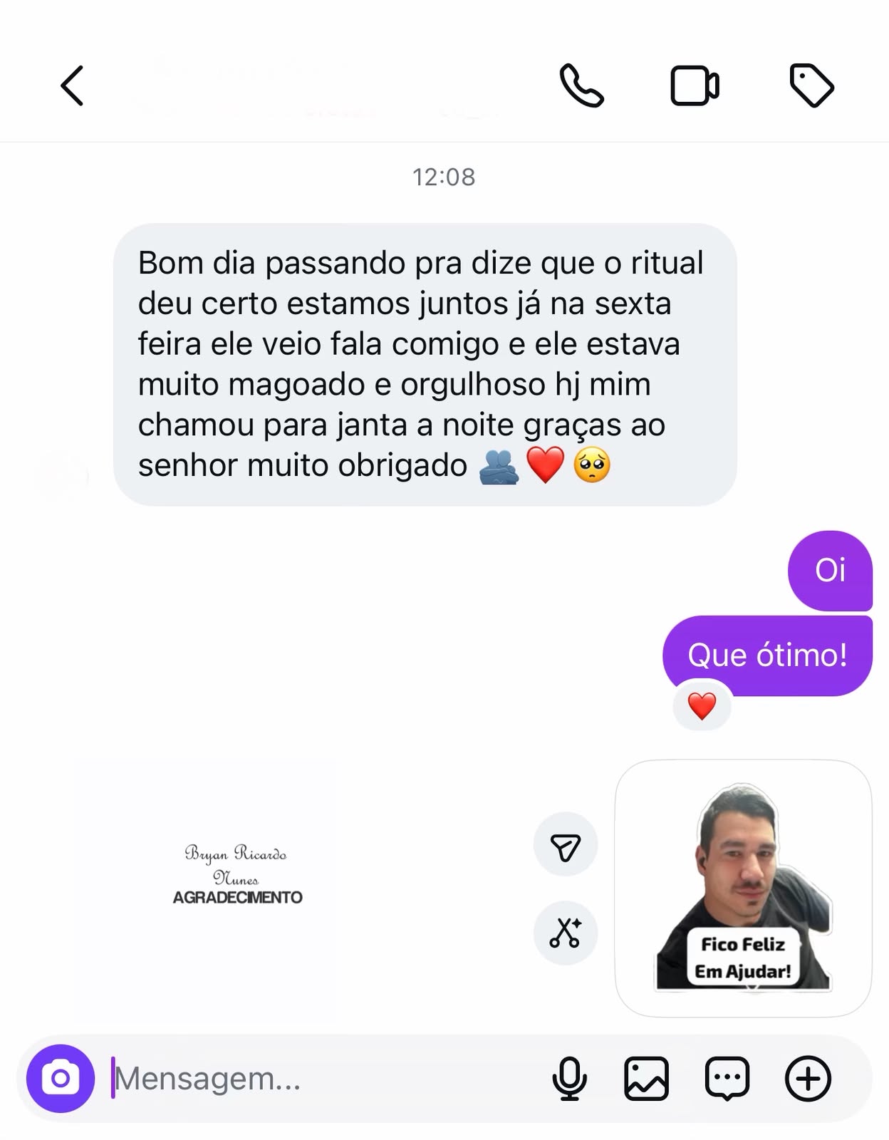 Depoimento de Cliente