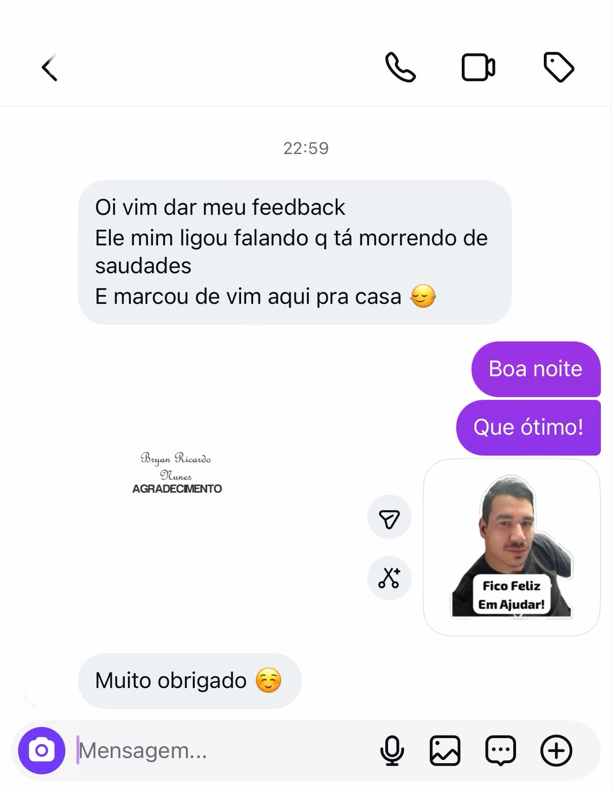 Depoimento de Cliente