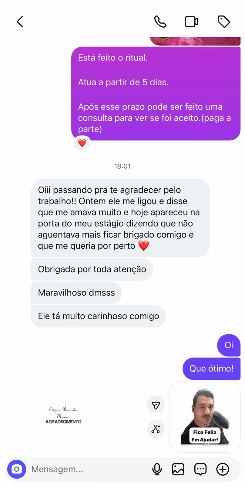 Depoimento de Cliente