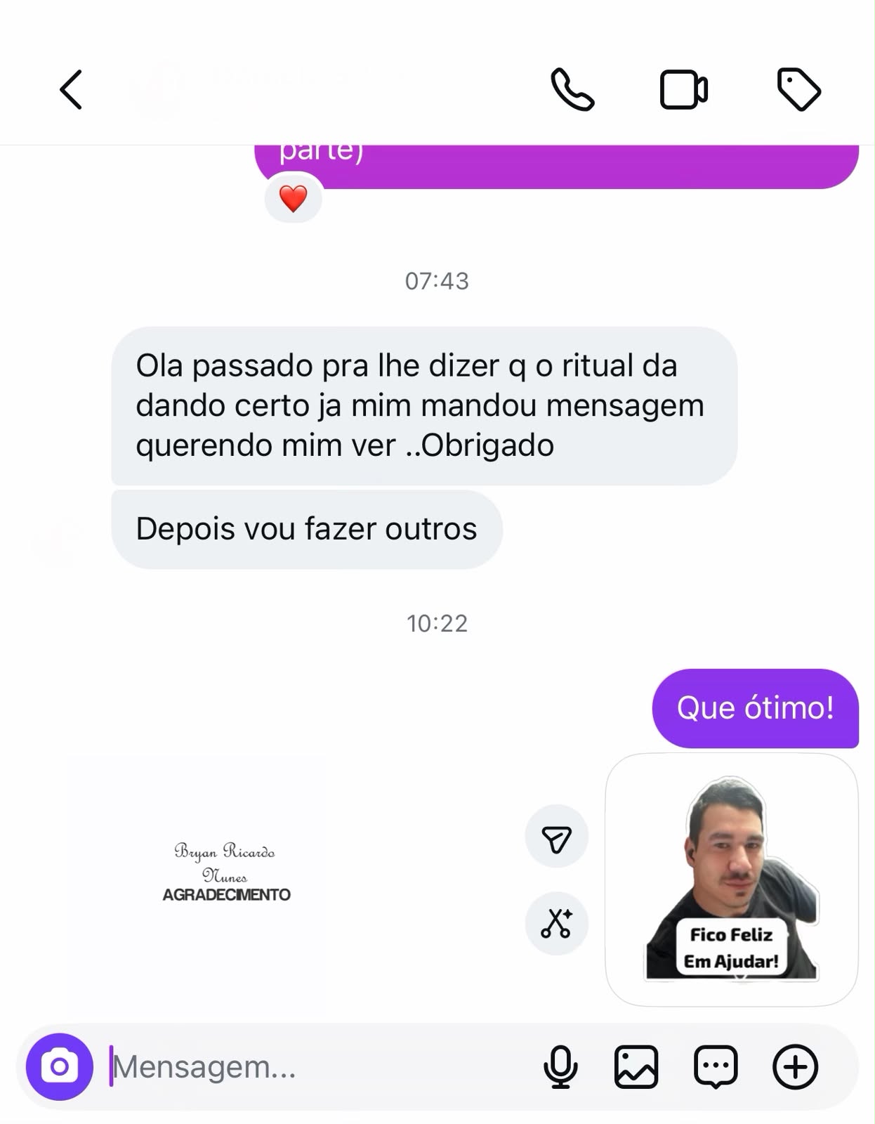 Depoimento de Cliente