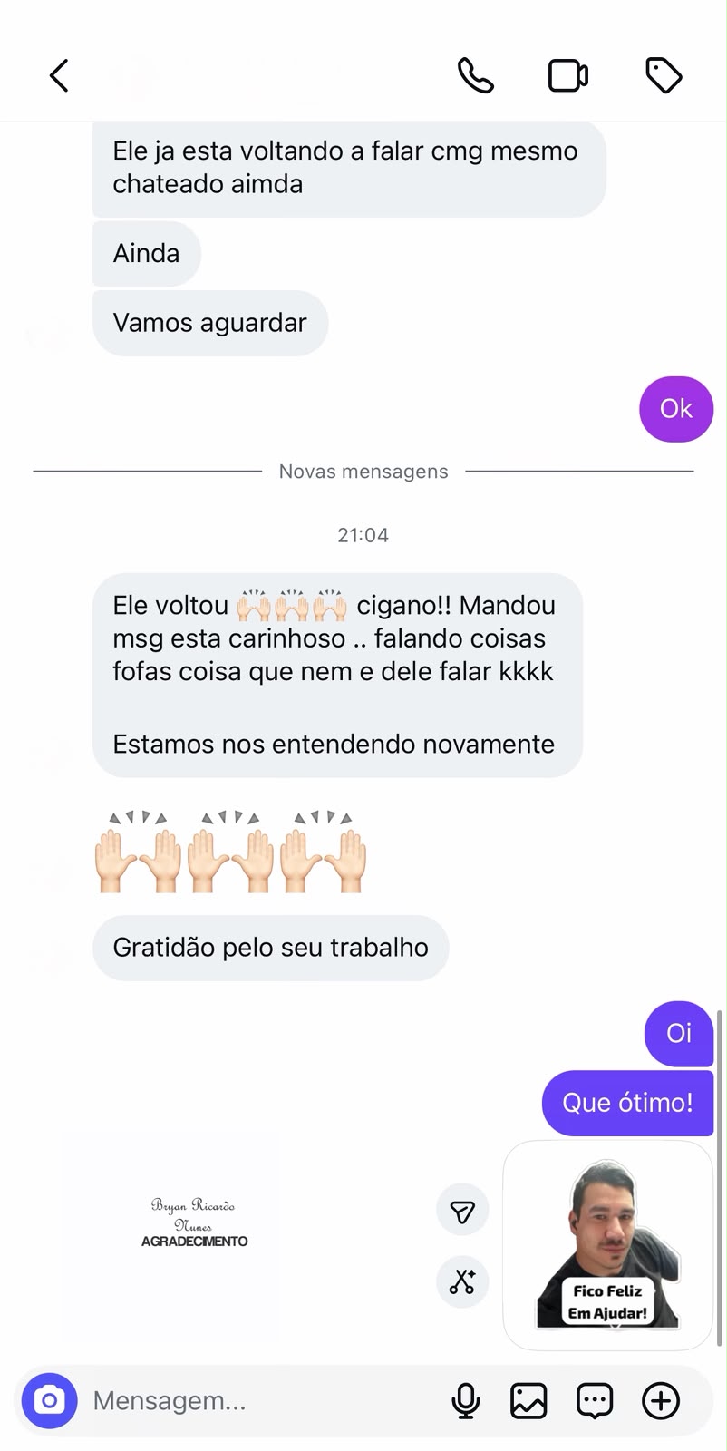 Depoimento de Cliente