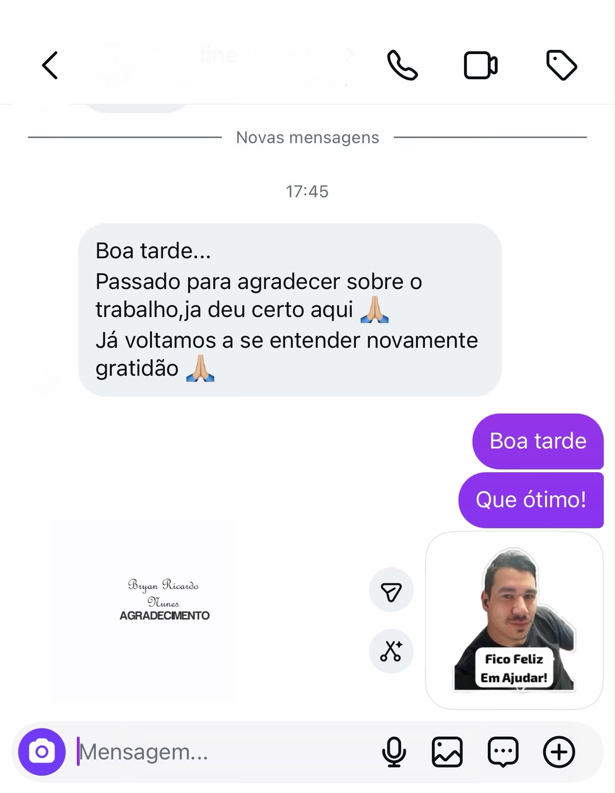 Depoimento de Cliente