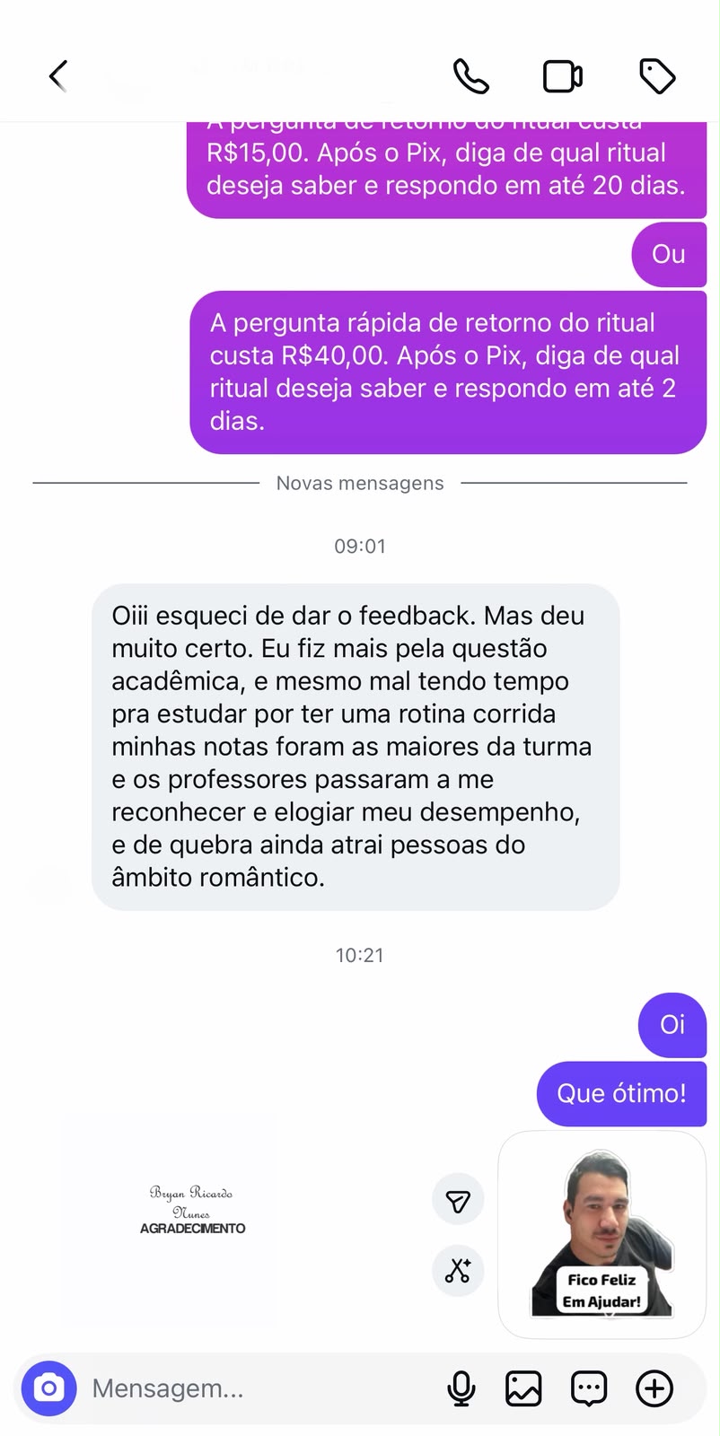 Depoimento de Cliente