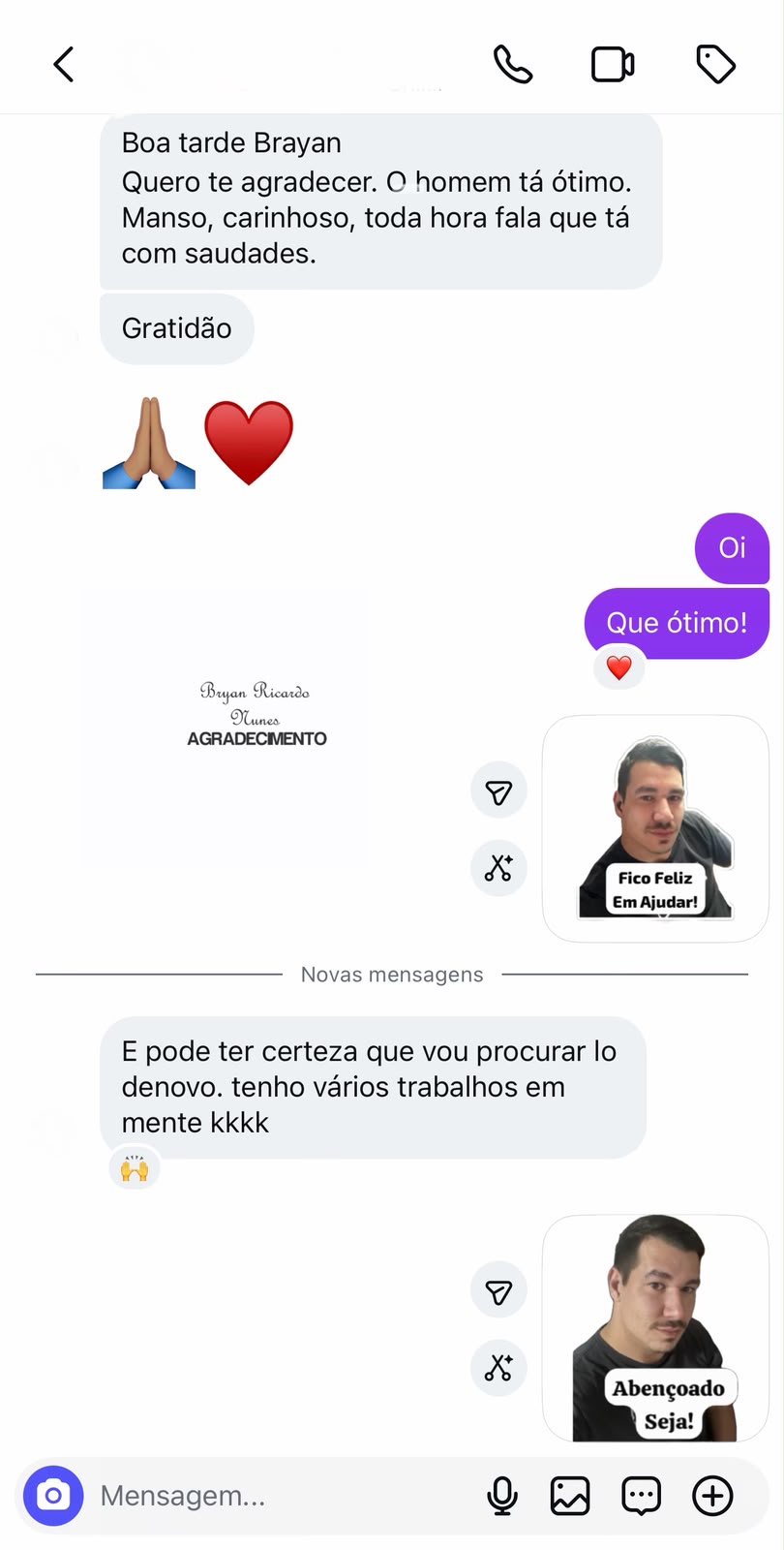 Depoimento de Cliente