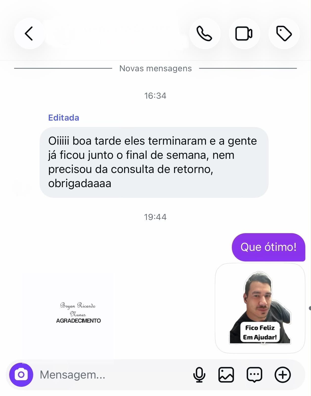 Depoimento de Cliente