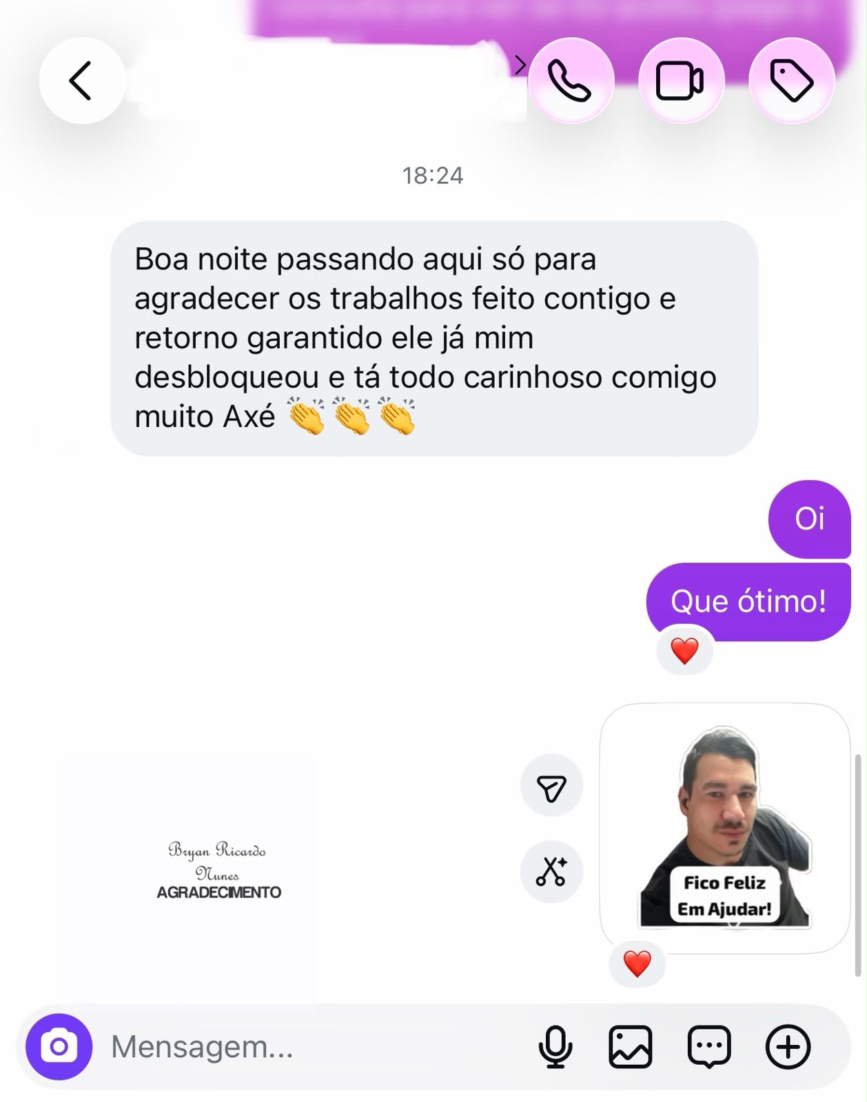 Depoimento de Cliente