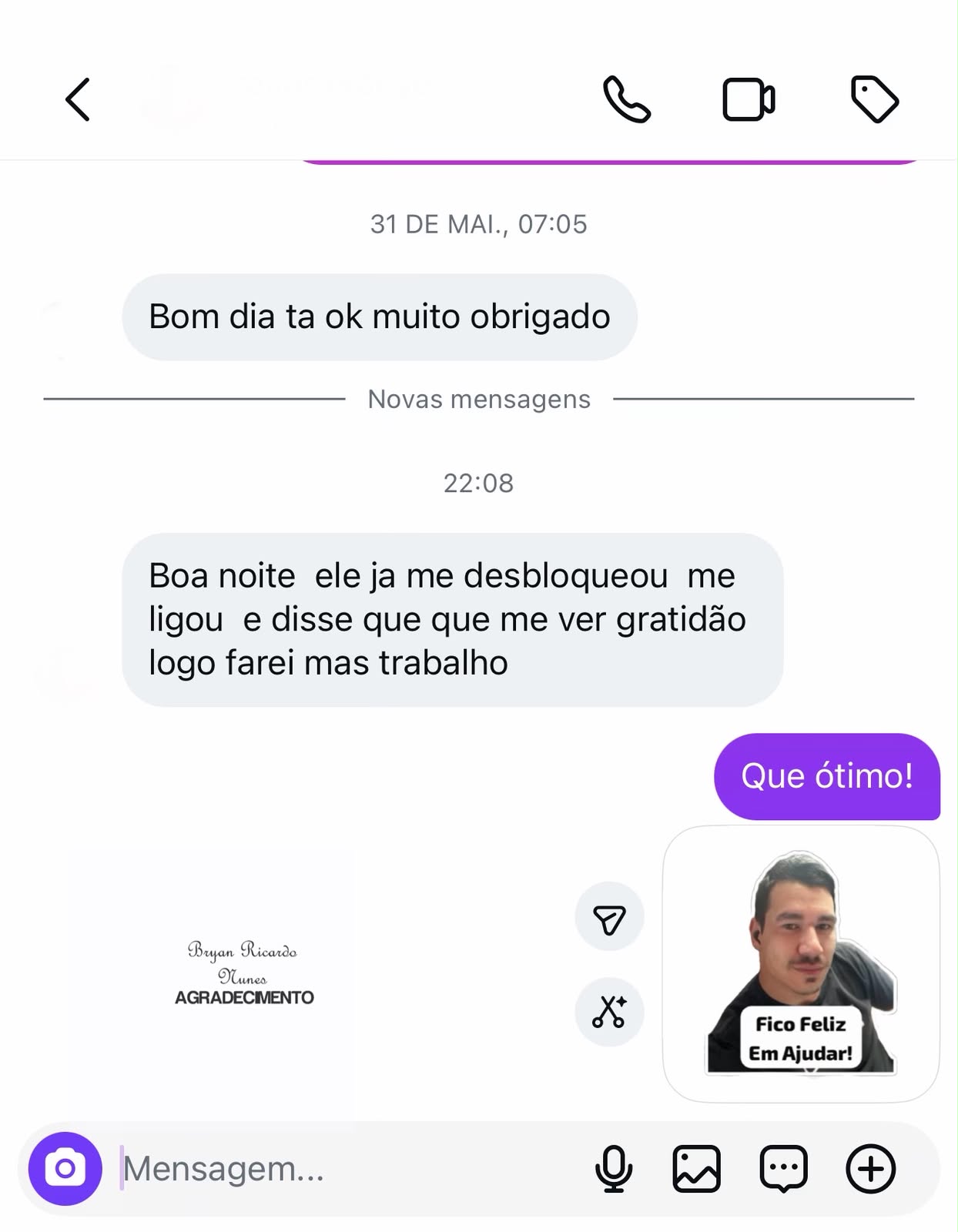 Depoimento de Cliente