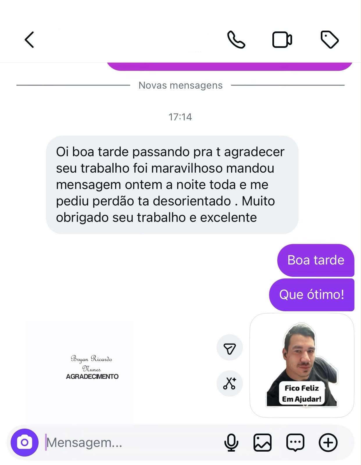 Depoimento de Cliente