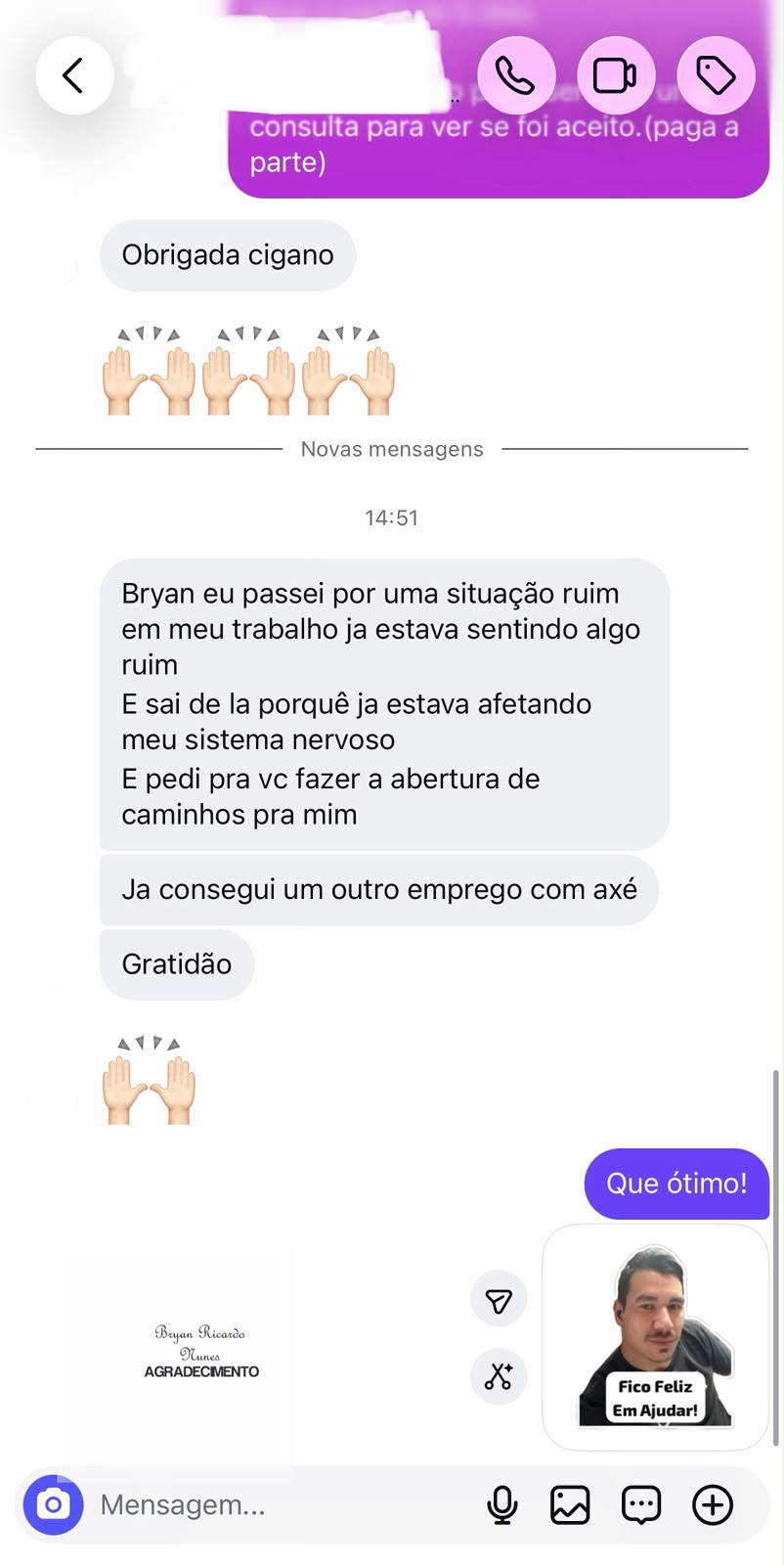 Depoimento de Cliente