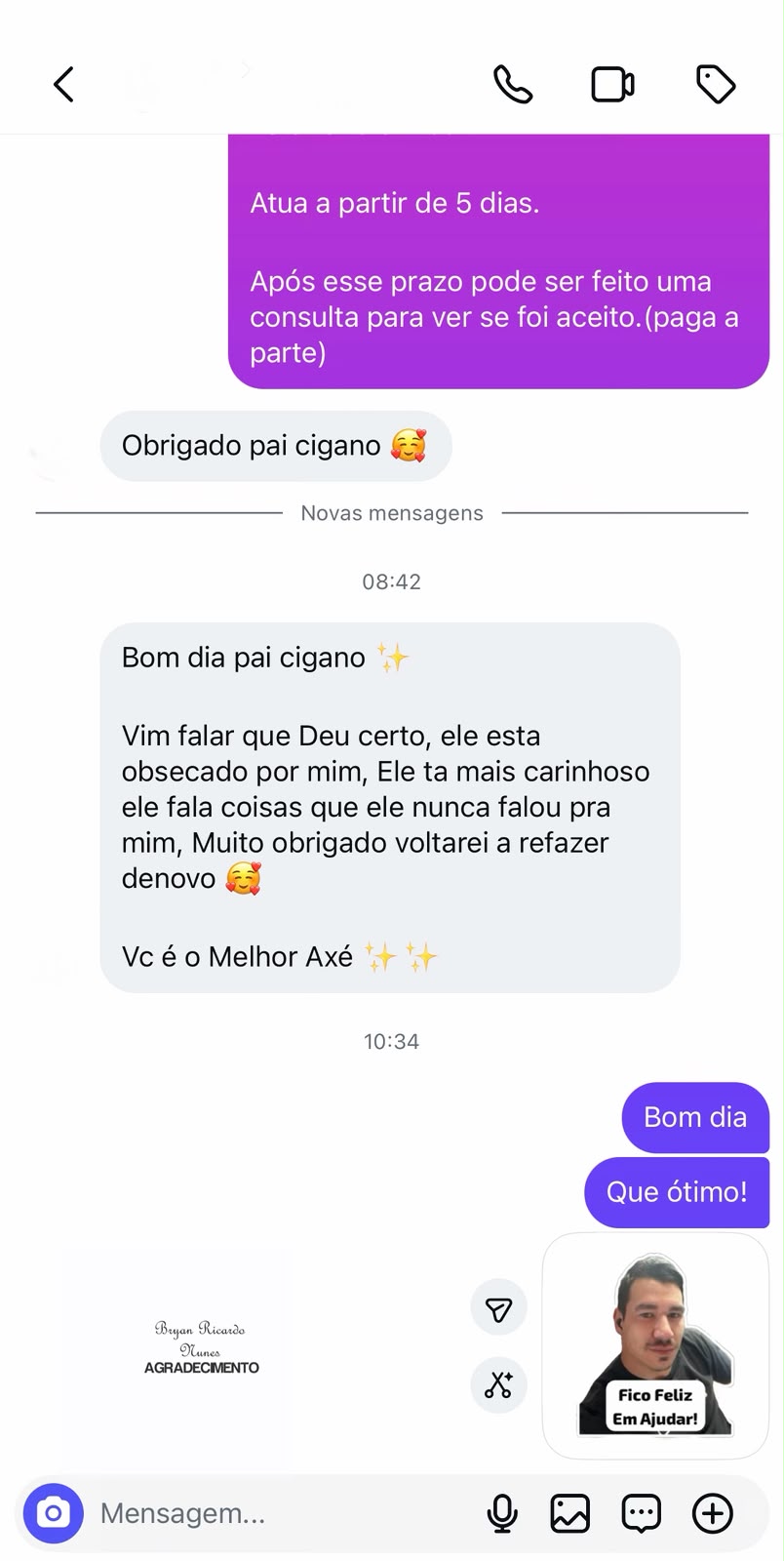 Depoimento de Cliente