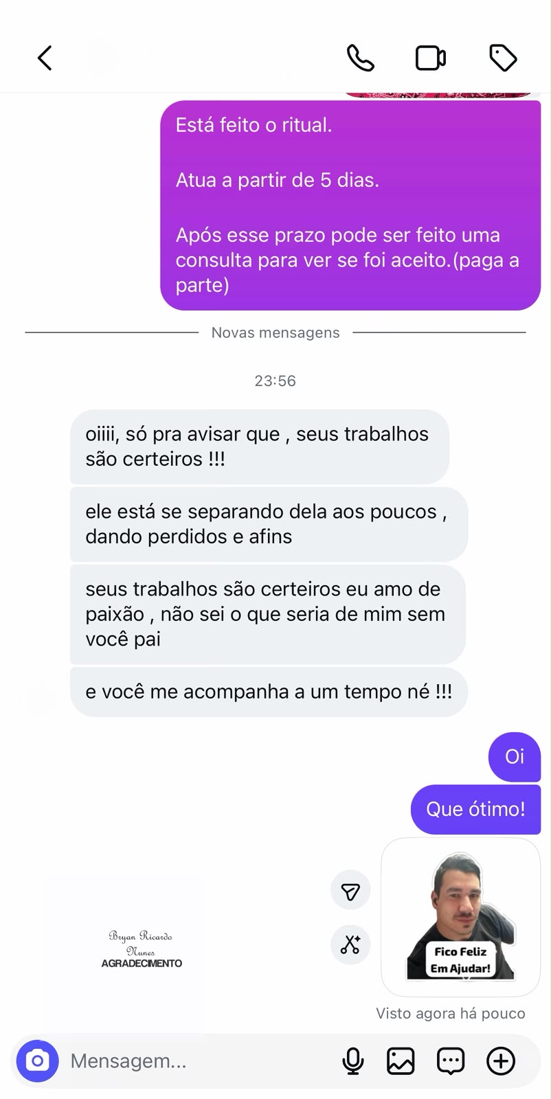 Depoimento de Cliente